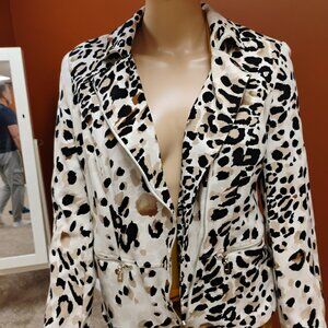 CHICO’S LEOPARD PRINT MOTO JACKET (SIZE 0)
